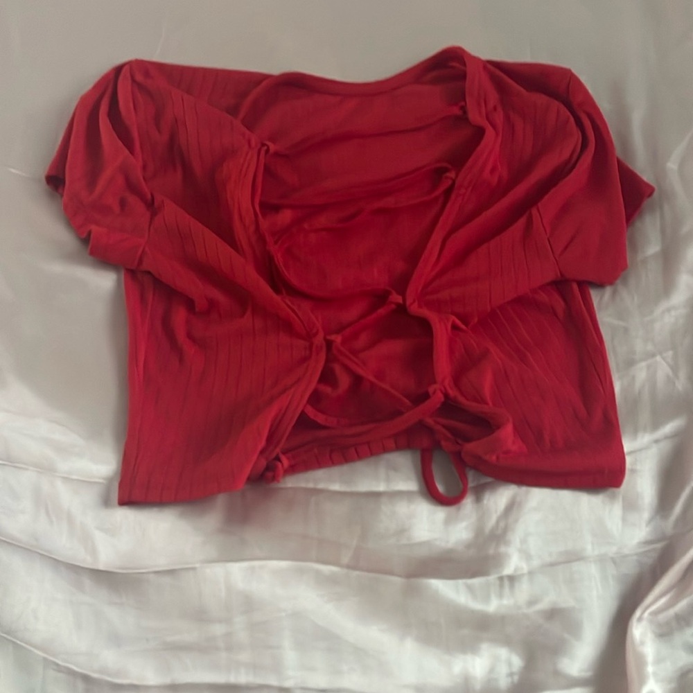 Faded rose top with open back
